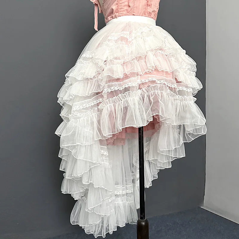 Gothic Lolita Style Lace Layer Skirt