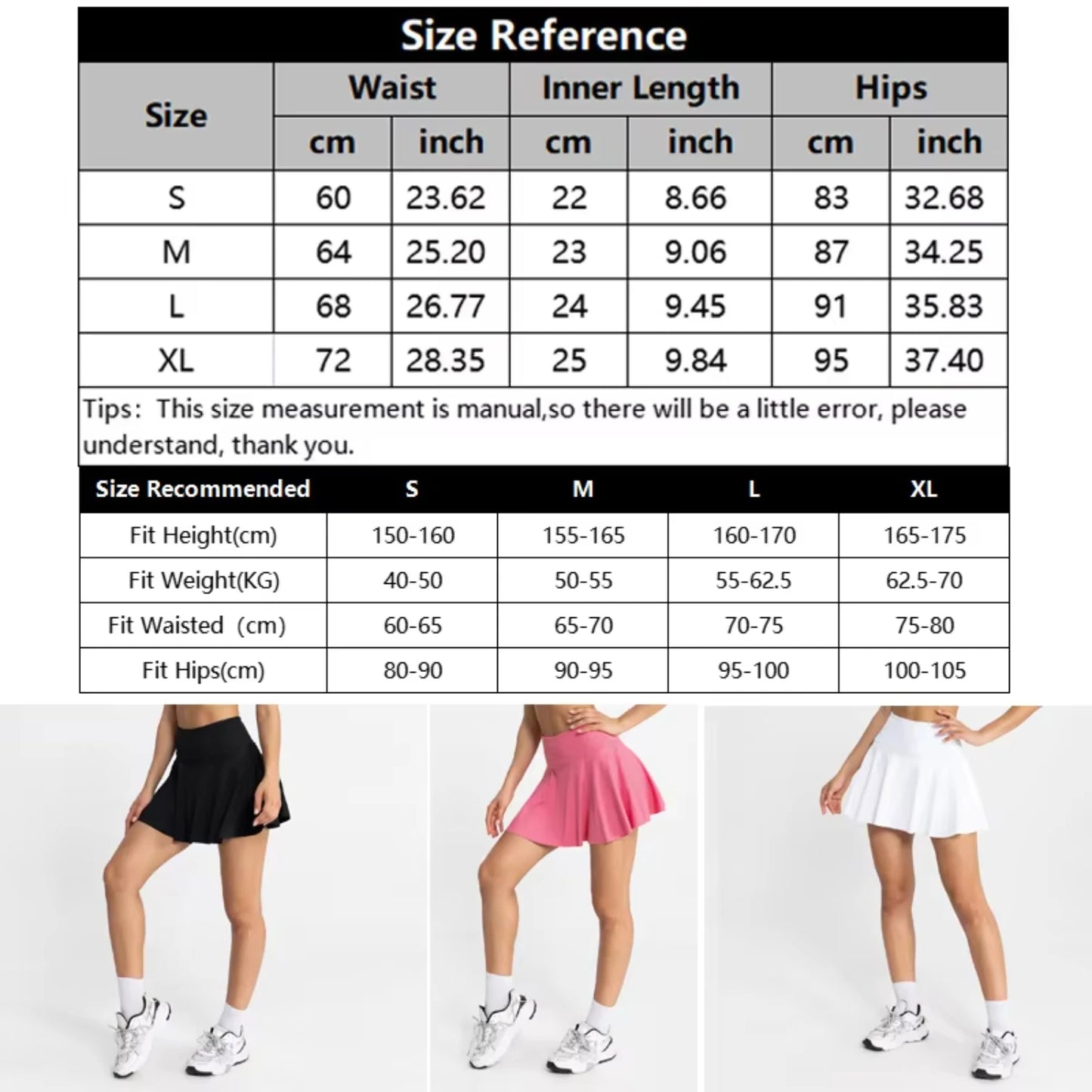 High Waisted Pocket Pleated Tennis Skirts/skort