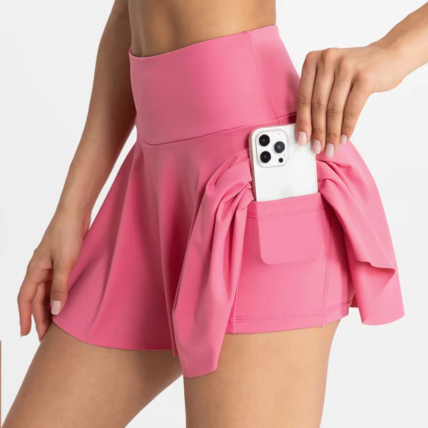 High Waisted Pocket Pleated Tennis Skirts/skort
