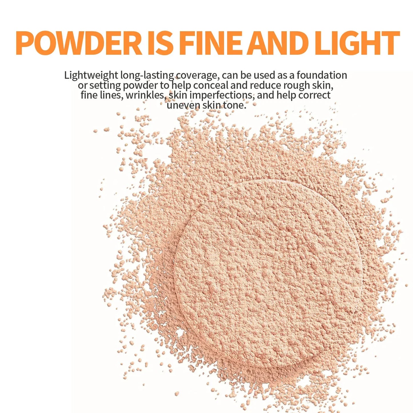 3pcs Loose Waterproof Oil Control Natural Translucent Powder