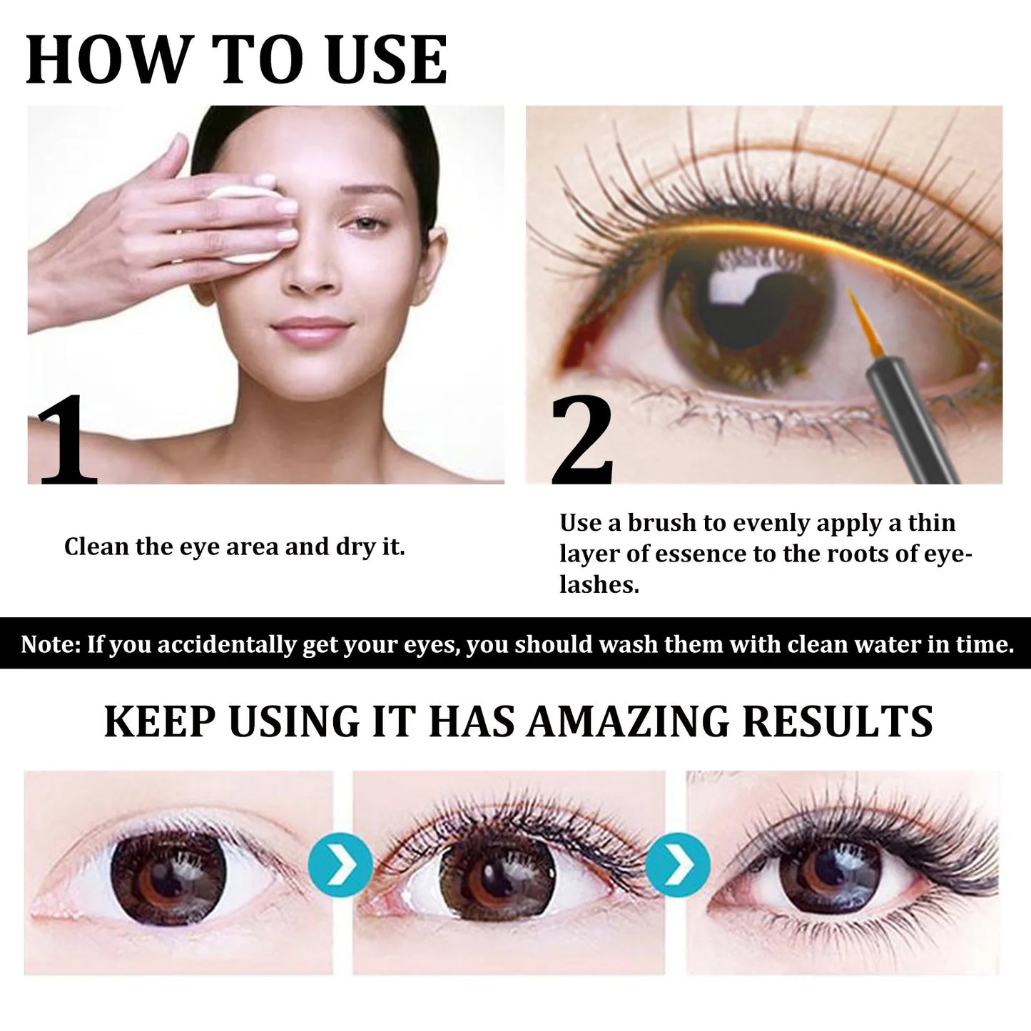 Eyelash eyebrow Growth Serum Natural Curling Makeup