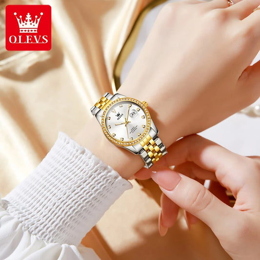 OLEVS Women's Elegant Quartz Waterproof Date Wristwatch